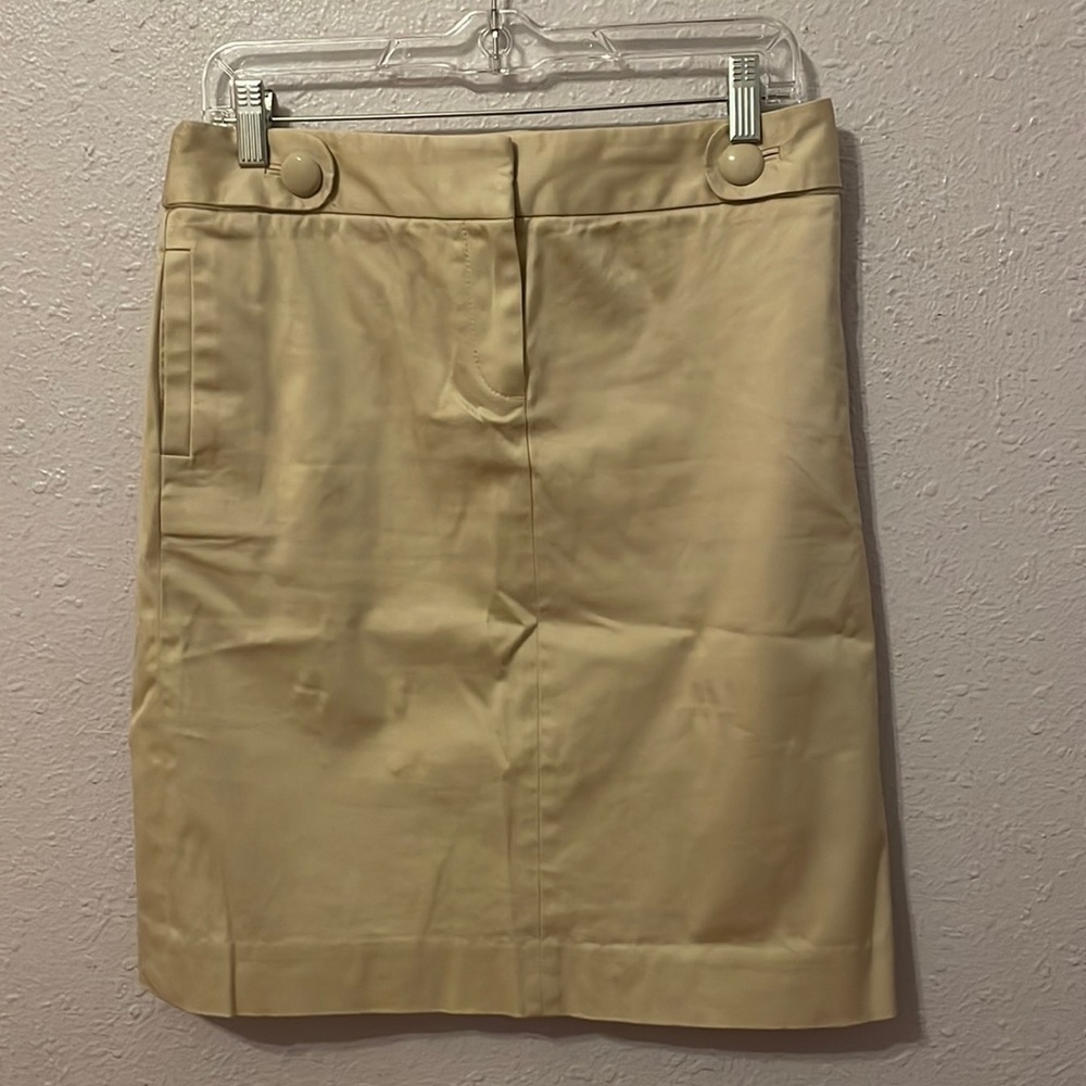 J. Crew Tan Pencil Skirt